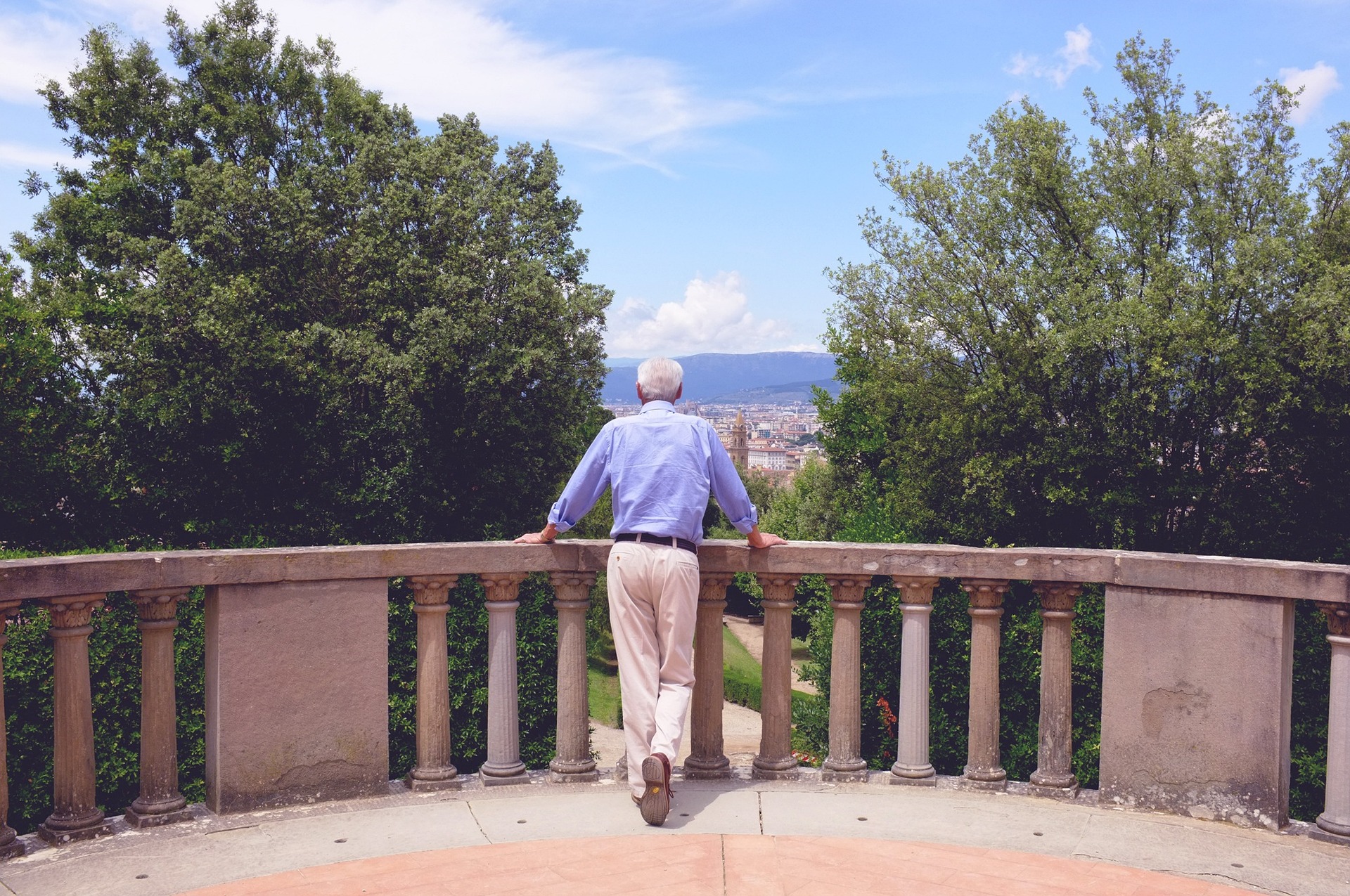Italy Florence Boboli Garden View Man City
